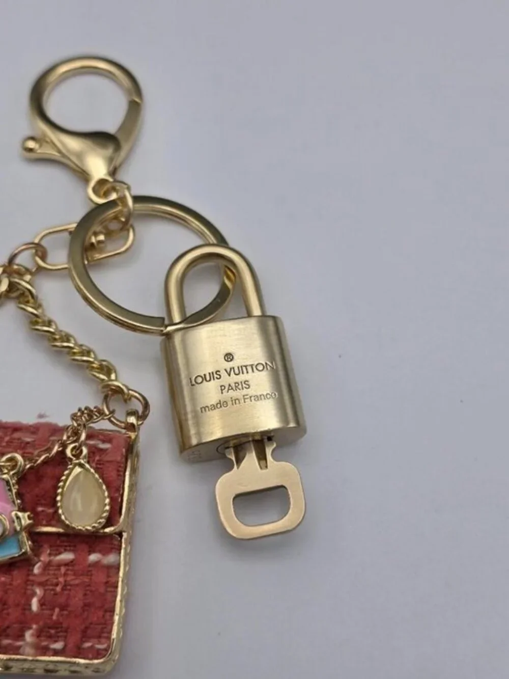 Authentic LV Gold Padlock 🔒 Unbranded Bag Keychain Charm for Louis Vuitton Bags